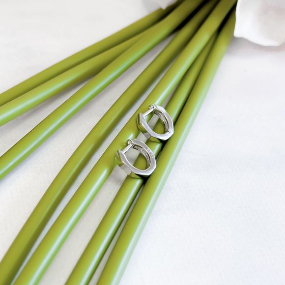 Silver earrings without stones