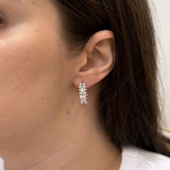 Silver earrings without stones