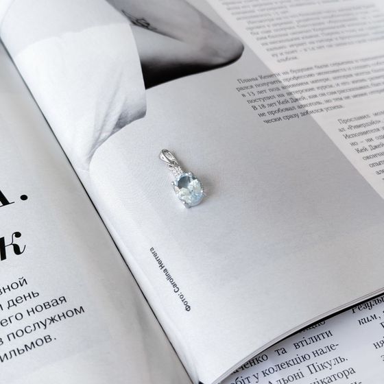 Серебряная подвеска с топазом 2.951ct