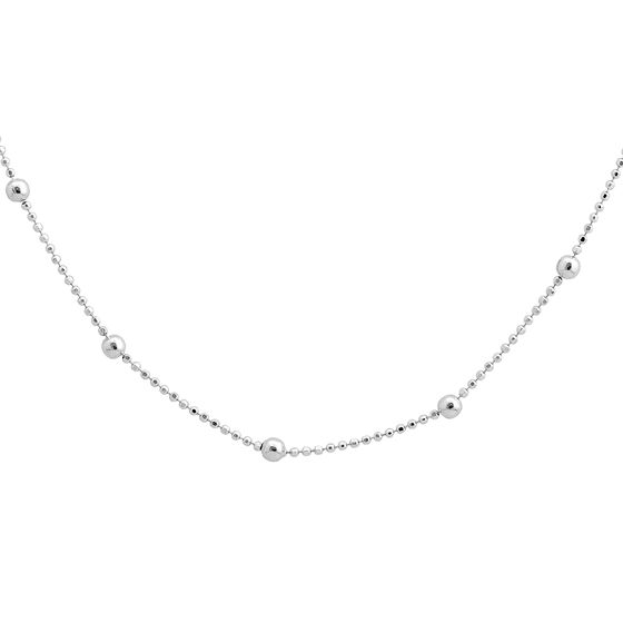 Silver necklace without stones