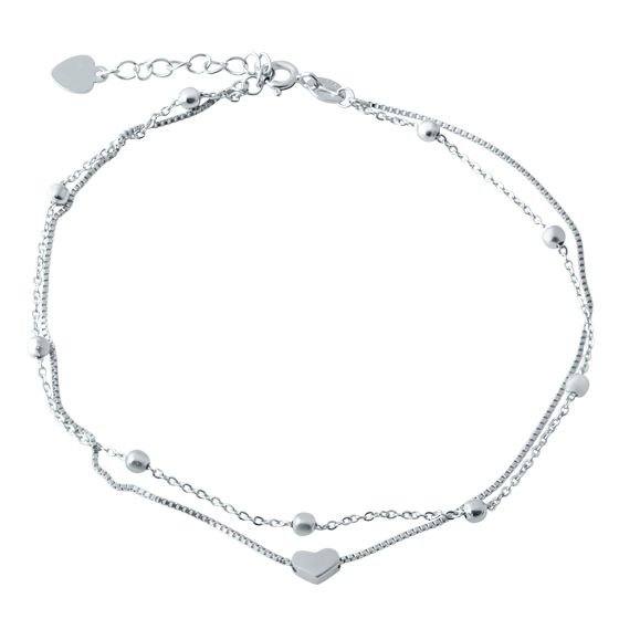 Silver leg bracelet without stones