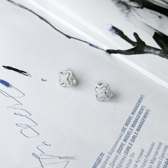 Silver Earrings with Fianites