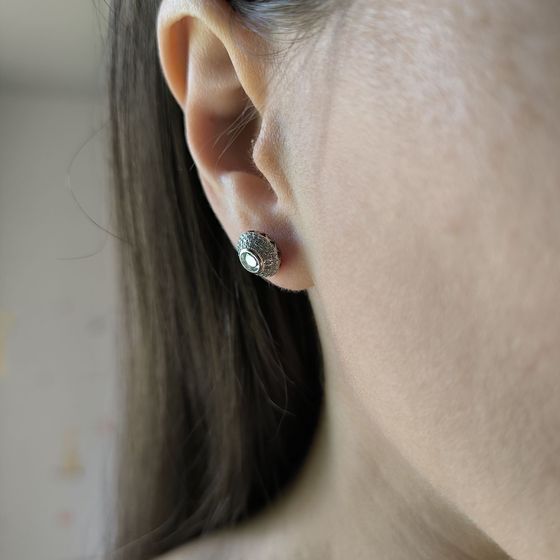 Серебряные серьги с фианитами