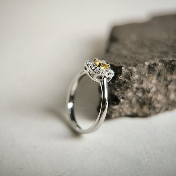 Срібна каблучка з цитрином nano 0.308ct