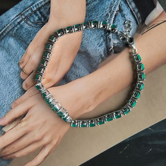 Sterling silver bracelet with agate 7.385ct