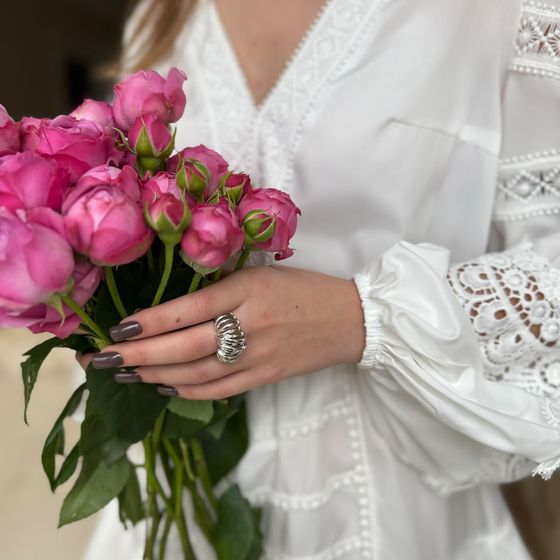 Silver ring without stones