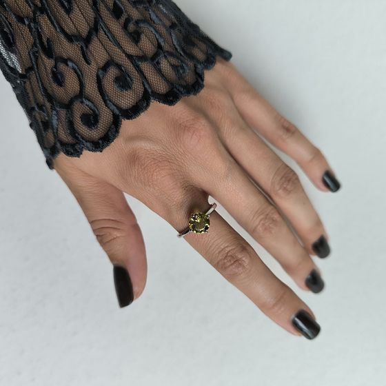 Silver ring with citrine nano 1.498ct