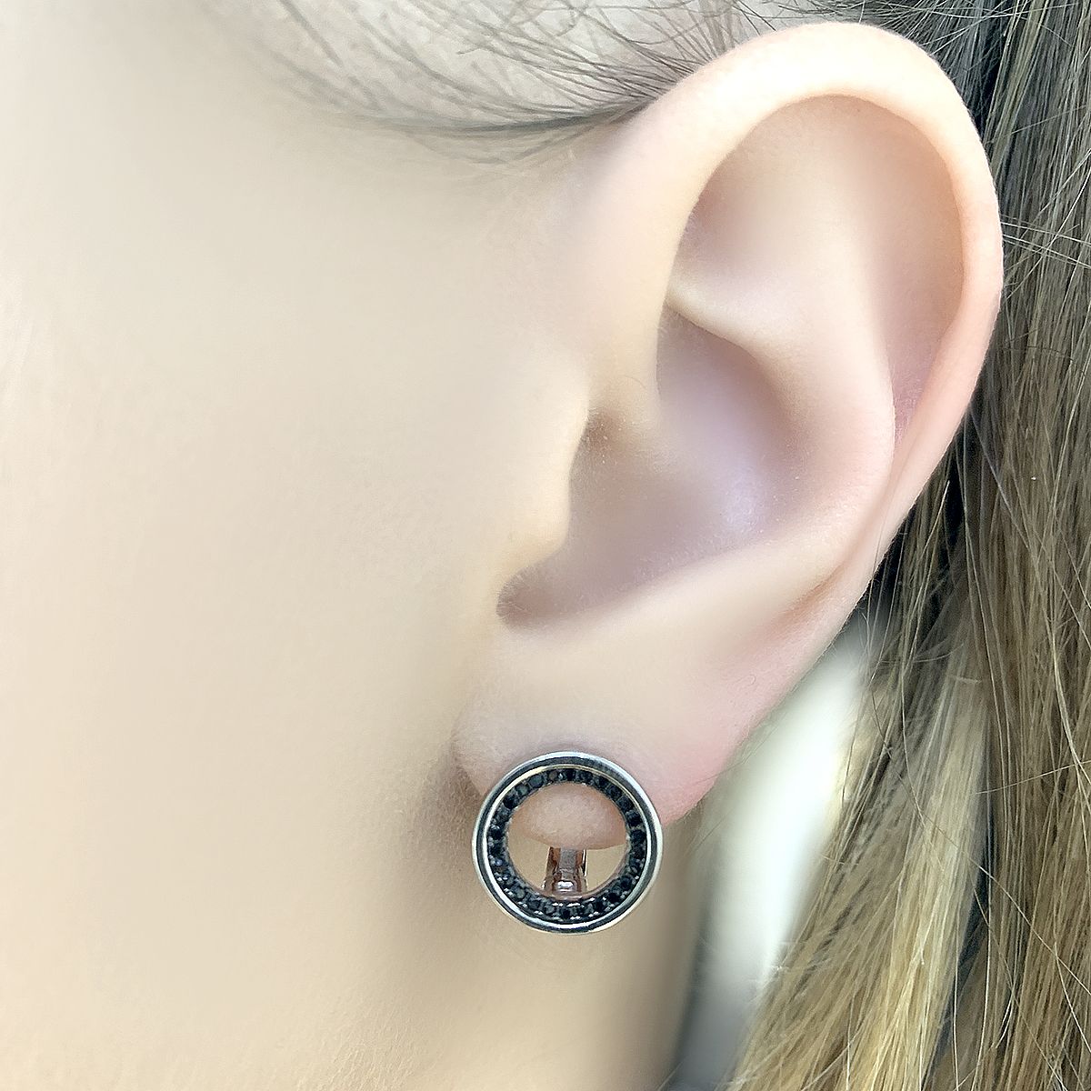 Silver Earrings with Fianites