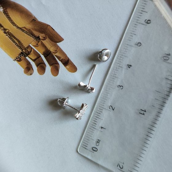 Silver Earrings with Fianites