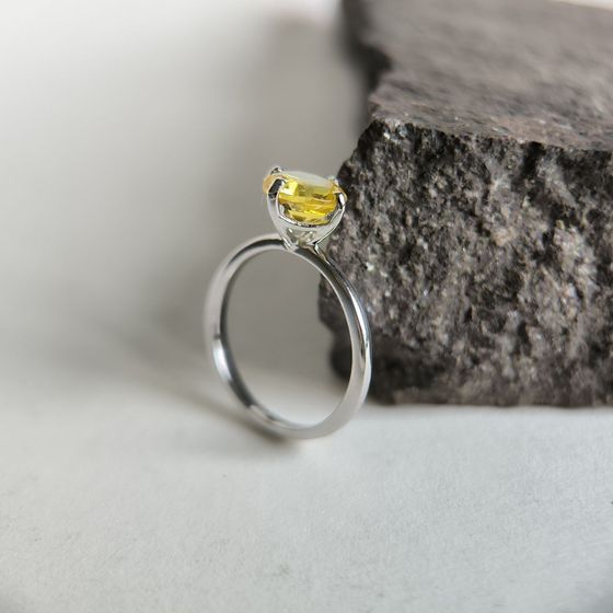 Silver ring with citrine nano 1.498ct
