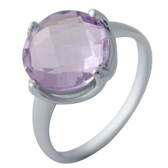 Silver ring with amethyst 4.913ct