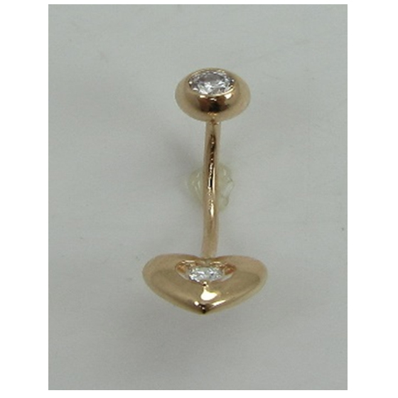 Срібний пірсинг з фіанітами 0.08ct