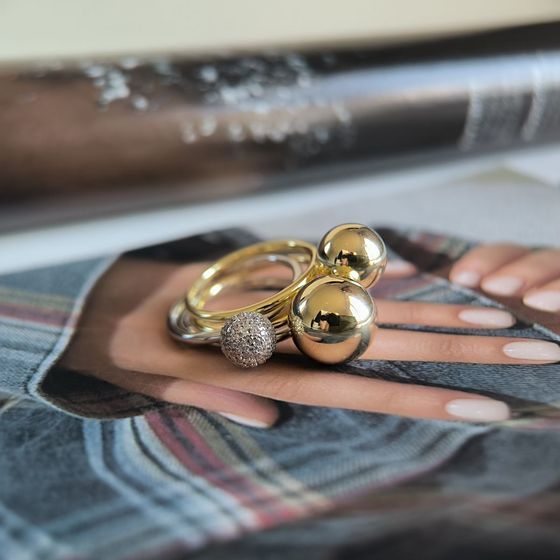 Серебряное кольцо с фианитами