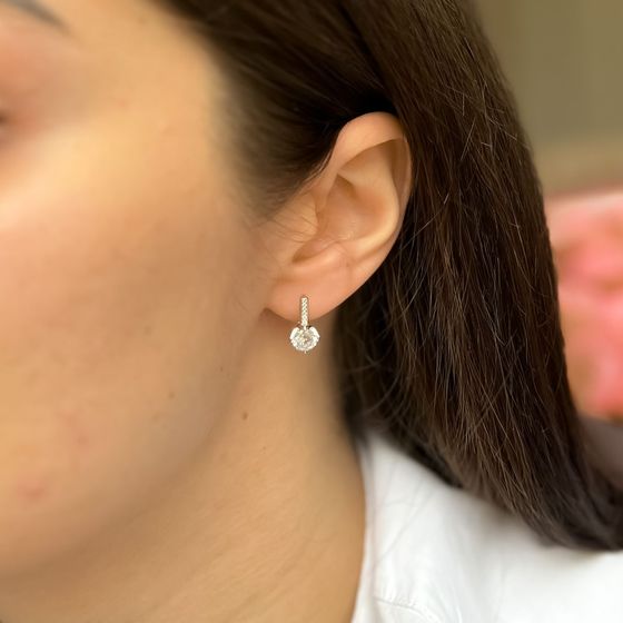 Silver Earrings with Fianites