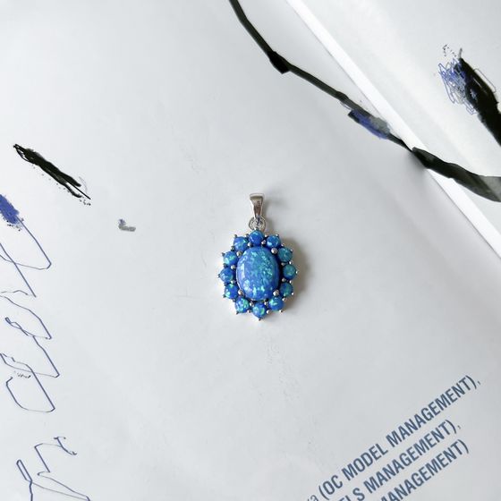 Silver pendant with opal 1.923ct