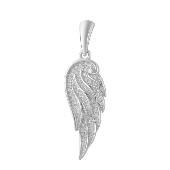 Срібна підвіска з фіанітами