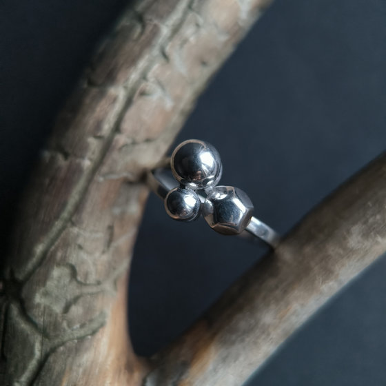 Silver ring without stones