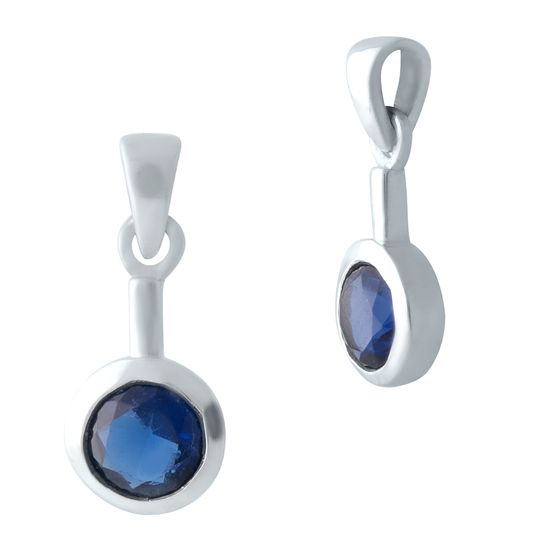 Серебряная подвеска с сапфиром nano