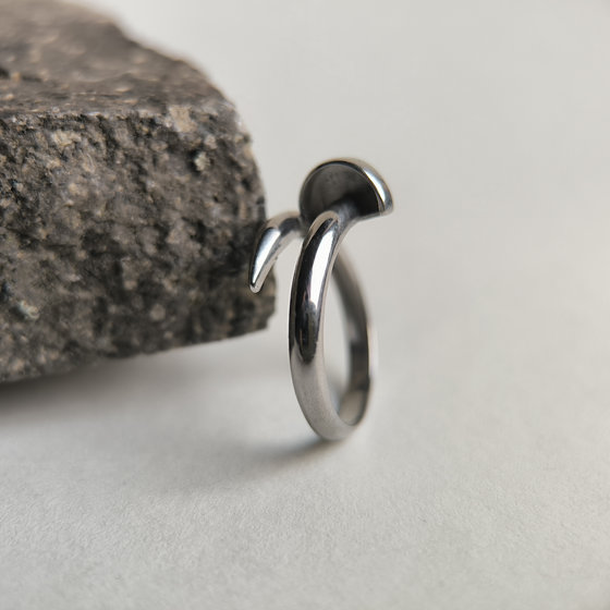 Silver ring without stones