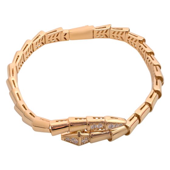 Золотой браслет с фианитами 2.4ct