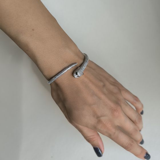 Серебряный браслет с фианитами