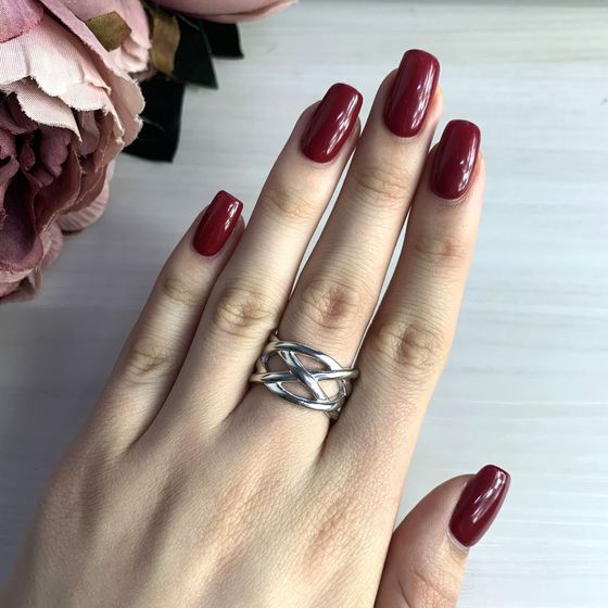 Silver ring without stones