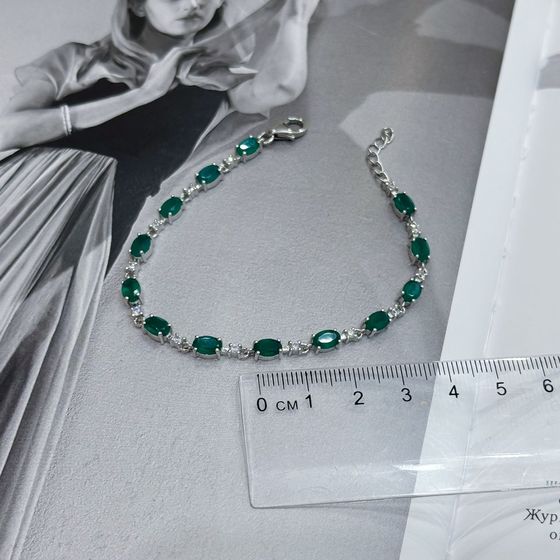 Серебряный браслет с агатом 6.142ct