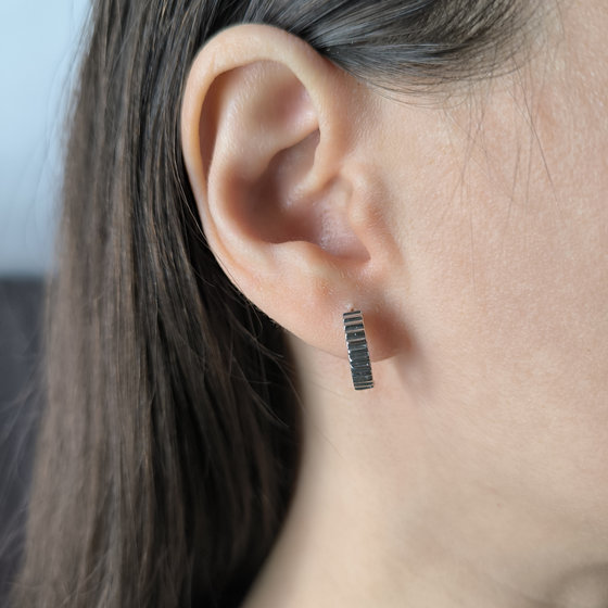 Серебряные серьги с фианитами 0.44ct