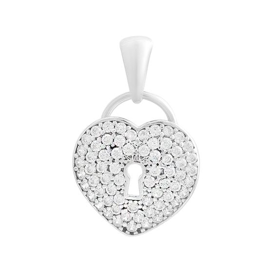 Silver pendant with cubic zirconia