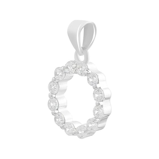 Серебряная подвеска с фианитами