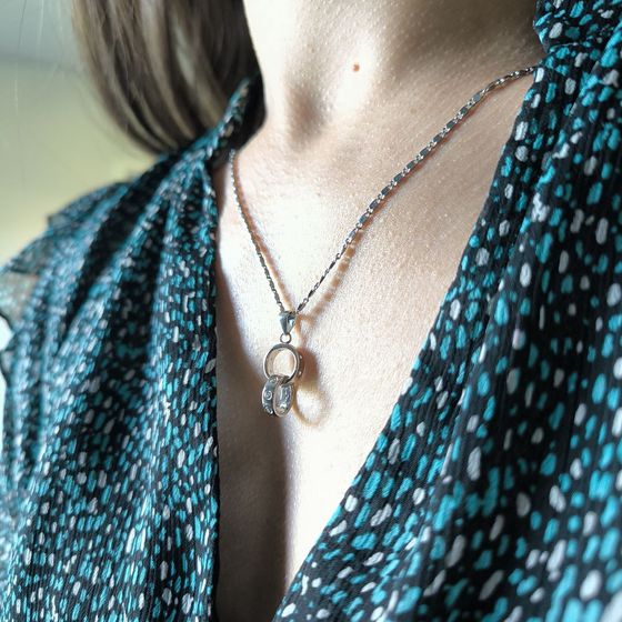 Серебряная подвеска с фианитами