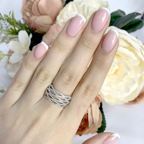 Silver Ring with Fianites