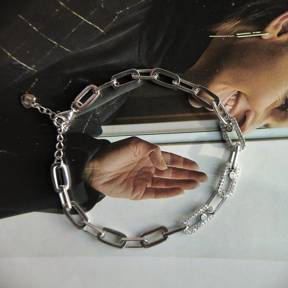 Серебряный браслет с фианитами