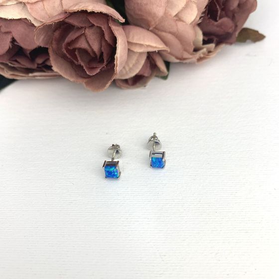 Серебряные серьги с опалом 0.618ct