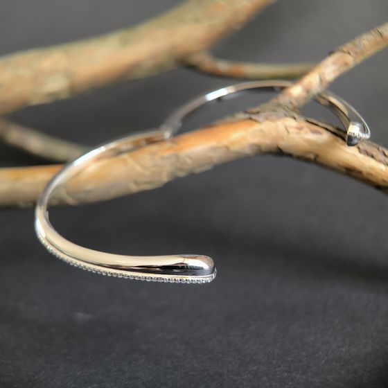 Серебряный браслет с фианитами