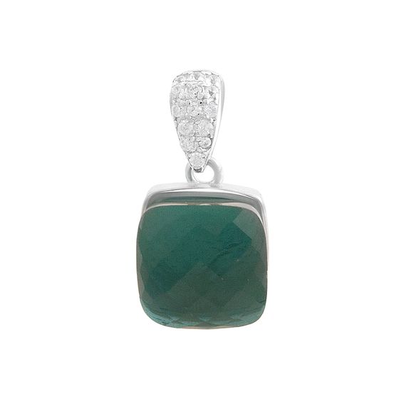 Серебряная подвеска с фианитами