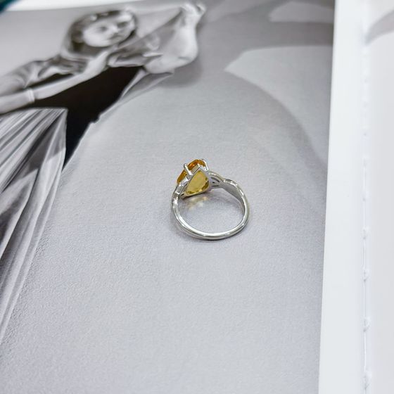 Silver ring with citrine nano 3.05ct