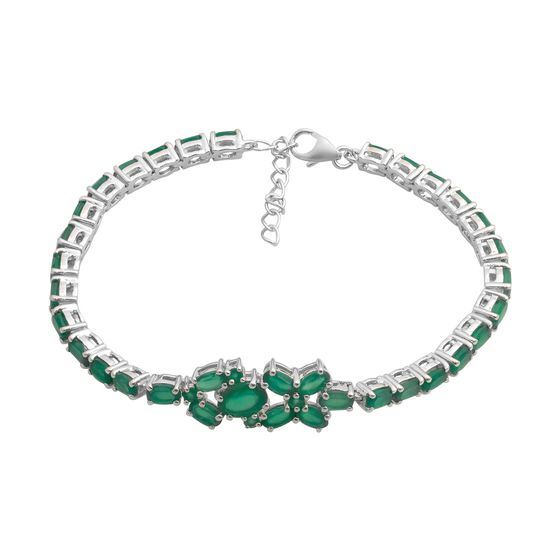 Серебряный браслет с агатом 7.385ct