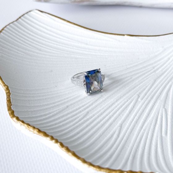 Срібна каблучка з містик топазом 12.237ct