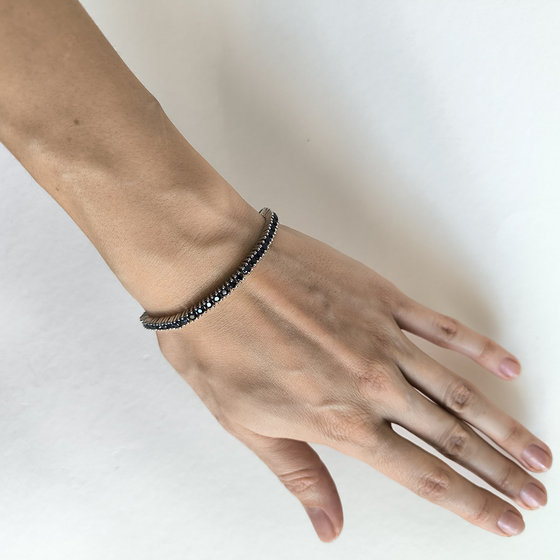 Серебряный браслет с сапфиром 7.768ct