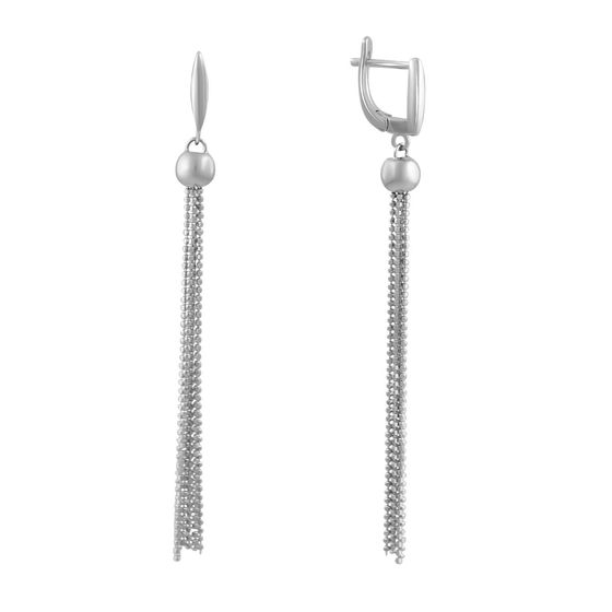 Silver earrings without stones