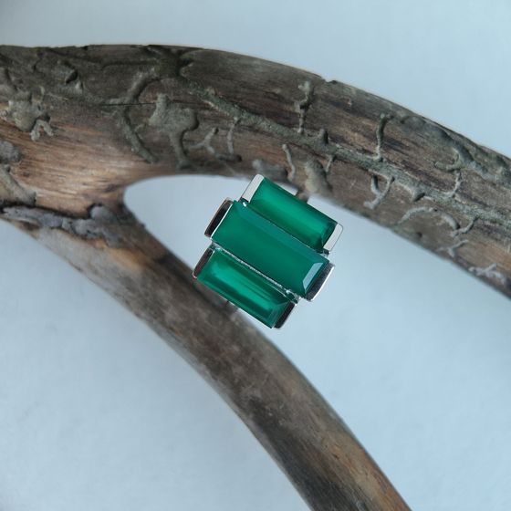 Серебряное кольцо с агатом 6.893ct