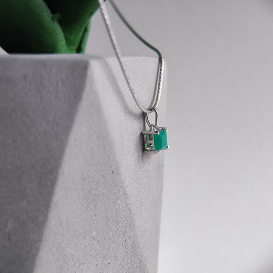 Серебряная подвеска с агатом 0.617ct