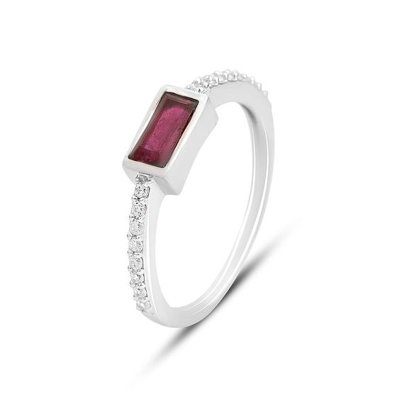 Серебряное кольцо с рубином 0.757ct