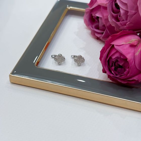 Silver Earrings with Fianites