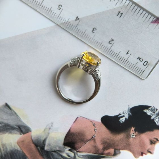 Срібна каблучка з цитрином nano 5.065ct