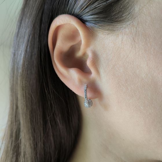 Серебряные серьги с фианитами