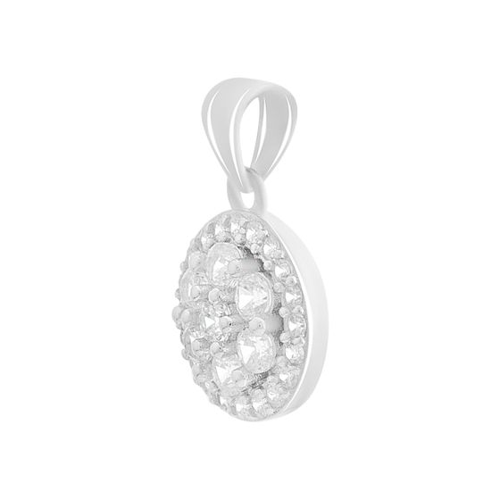 Silver pendant with phianites