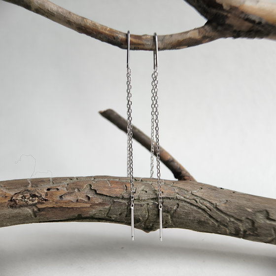 Серебряные серьги без камней