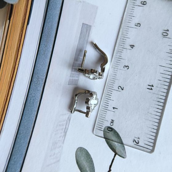 Silver earrings with yemallu